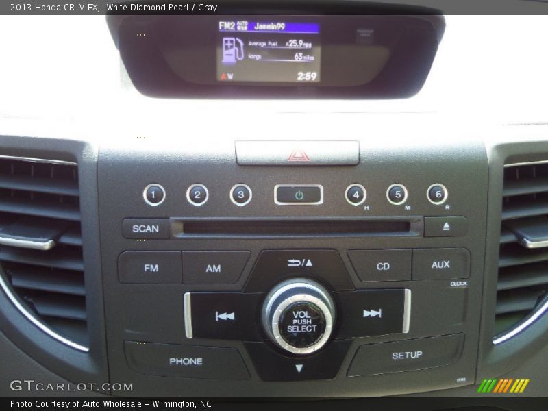 White Diamond Pearl / Gray 2013 Honda CR-V EX