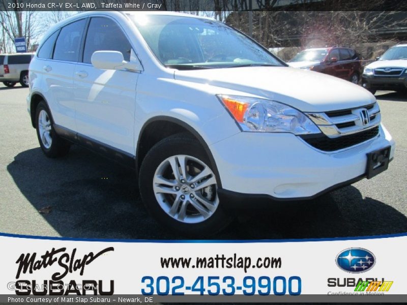 Taffeta White / Gray 2010 Honda CR-V EX-L AWD