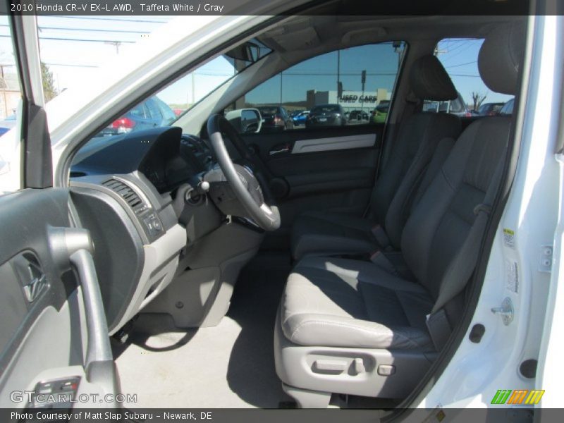 Taffeta White / Gray 2010 Honda CR-V EX-L AWD