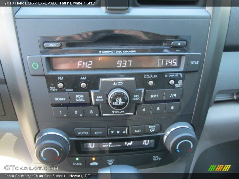 Taffeta White / Gray 2010 Honda CR-V EX-L AWD