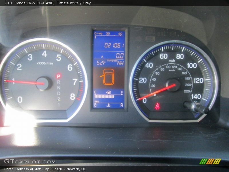 Taffeta White / Gray 2010 Honda CR-V EX-L AWD