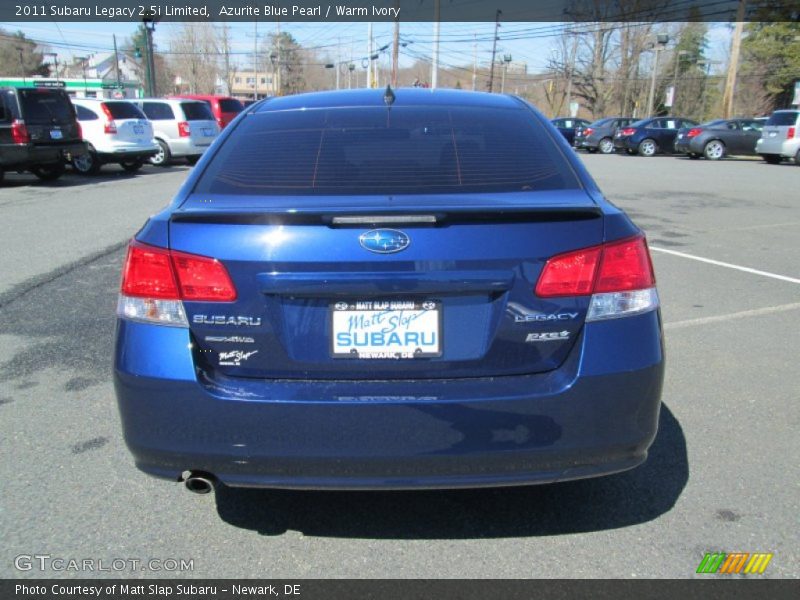Azurite Blue Pearl / Warm Ivory 2011 Subaru Legacy 2.5i Limited