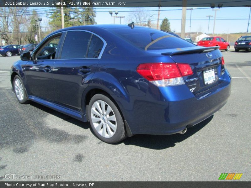 Azurite Blue Pearl / Warm Ivory 2011 Subaru Legacy 2.5i Limited