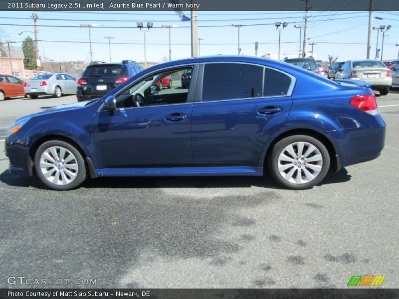 Azurite Blue Pearl / Warm Ivory 2011 Subaru Legacy 2.5i Limited