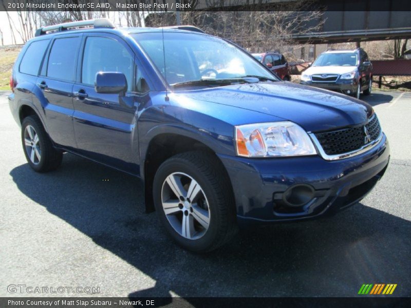 Maizen Blue Pearl / Black 2010 Mitsubishi Endeavor SE AWD