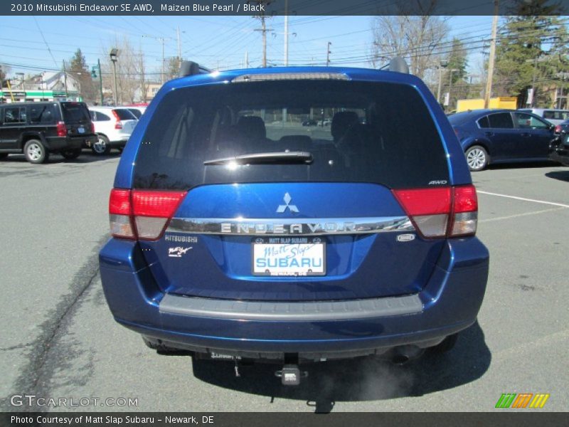 Maizen Blue Pearl / Black 2010 Mitsubishi Endeavor SE AWD