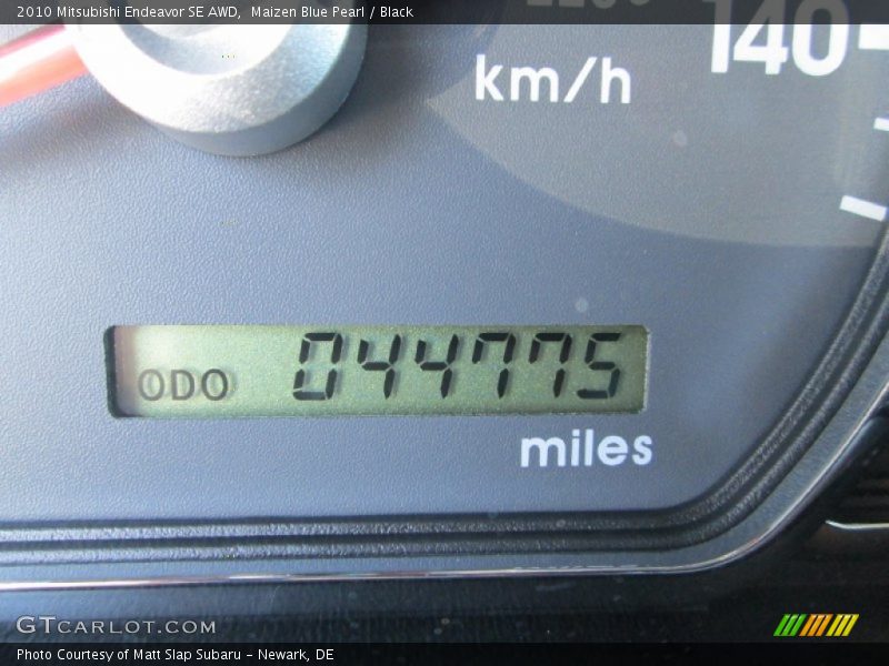 Maizen Blue Pearl / Black 2010 Mitsubishi Endeavor SE AWD