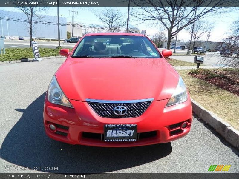 Absolutely Red / Ivory 2007 Toyota Solara SLE Coupe