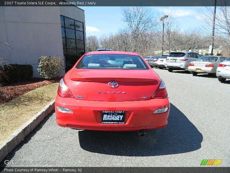 Absolutely Red / Ivory 2007 Toyota Solara SLE Coupe