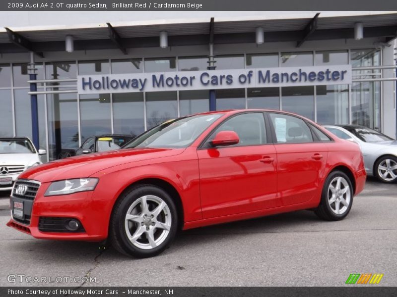 Brilliant Red / Cardamom Beige 2009 Audi A4 2.0T quattro Sedan