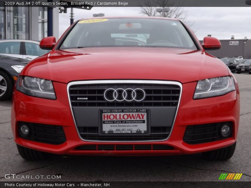 Brilliant Red / Cardamom Beige 2009 Audi A4 2.0T quattro Sedan