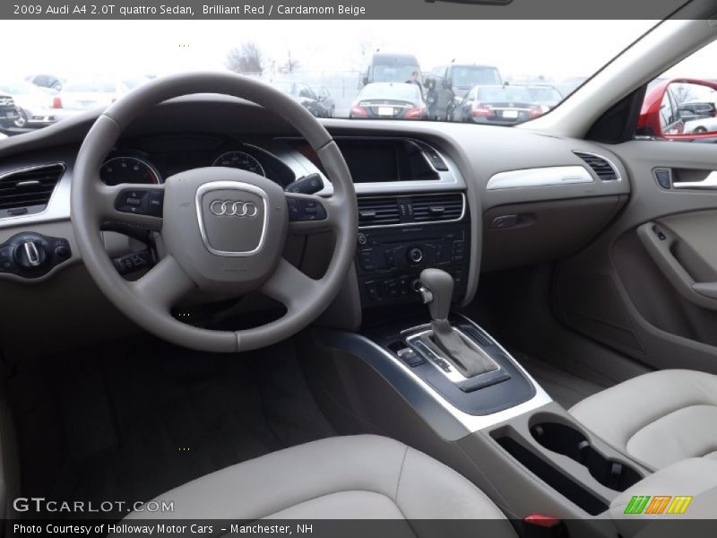 Brilliant Red / Cardamom Beige 2009 Audi A4 2.0T quattro Sedan
