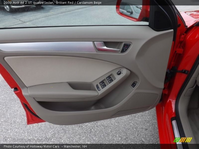 Brilliant Red / Cardamom Beige 2009 Audi A4 2.0T quattro Sedan