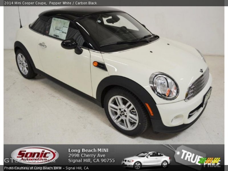 Pepper White / Carbon Black 2014 Mini Cooper Coupe