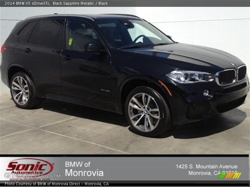 Black Sapphire Metallic / Black 2014 BMW X5 sDrive35i