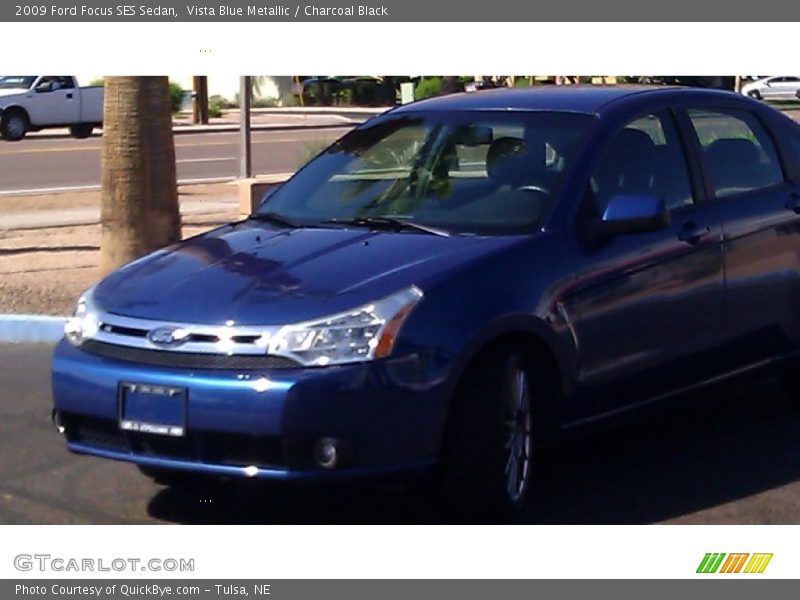 Vista Blue Metallic / Charcoal Black 2009 Ford Focus SES Sedan