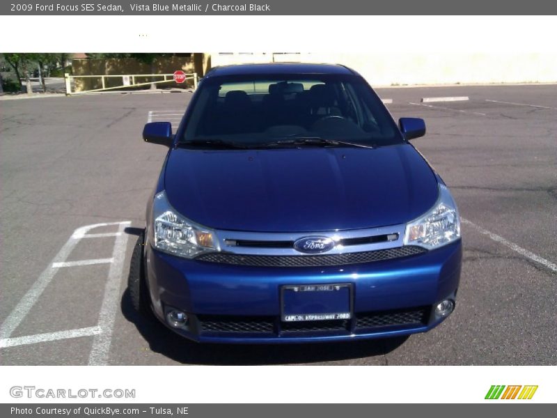 Vista Blue Metallic / Charcoal Black 2009 Ford Focus SES Sedan