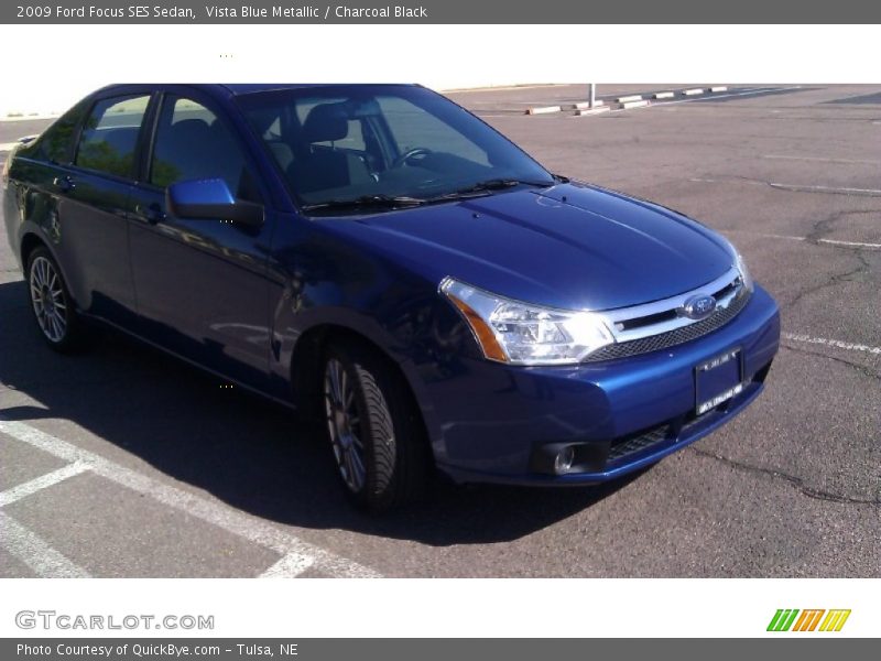 Vista Blue Metallic / Charcoal Black 2009 Ford Focus SES Sedan