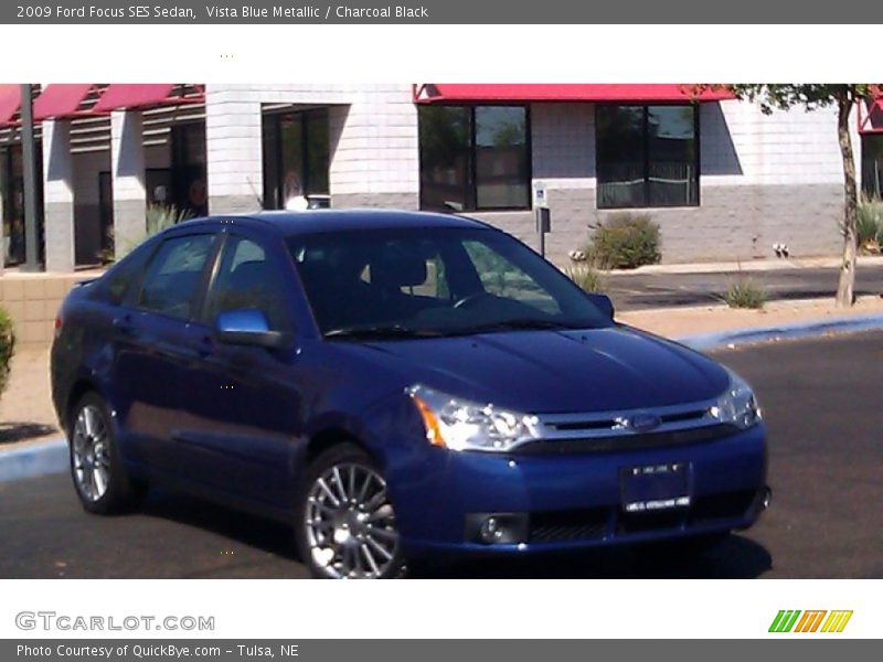 Vista Blue Metallic / Charcoal Black 2009 Ford Focus SES Sedan