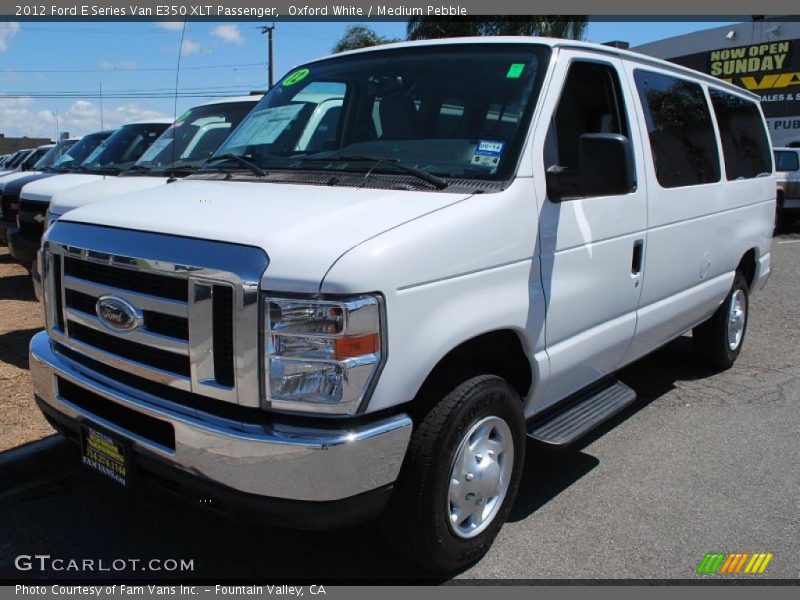 Oxford White / Medium Pebble 2012 Ford E Series Van E350 XLT Passenger