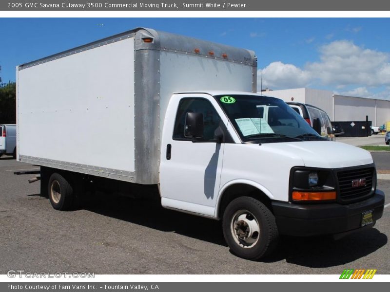Summit White / Pewter 2005 GMC Savana Cutaway 3500 Commercial Moving Truck