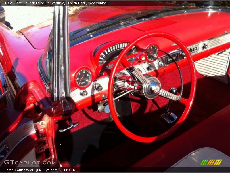Torch Red / Red/White 1955 Ford Thunderbird Convertible