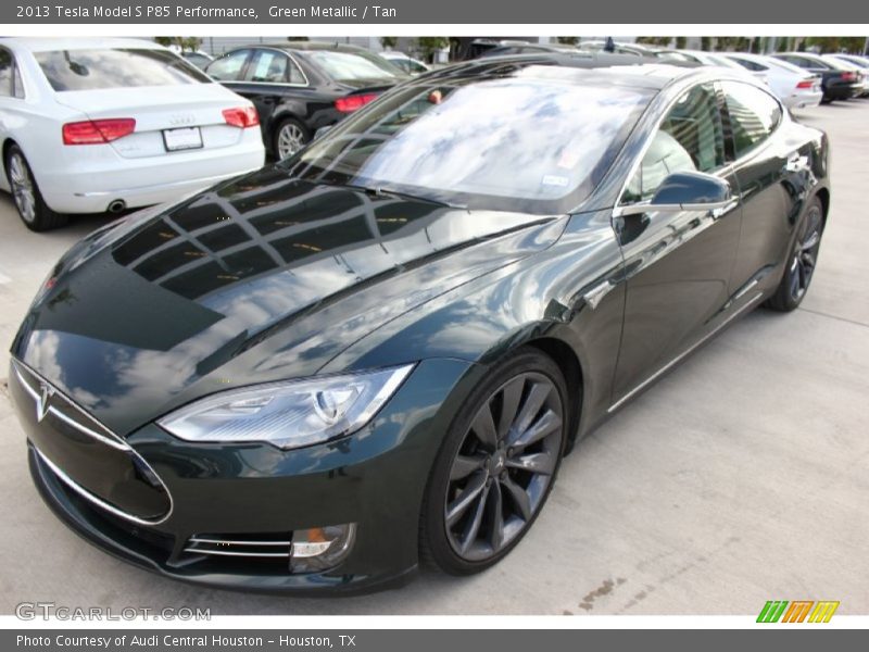  2013 Model S P85 Performance Green Metallic
