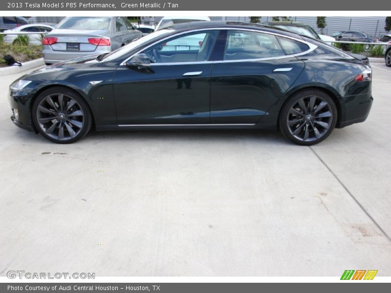  2013 Model S P85 Performance Green Metallic