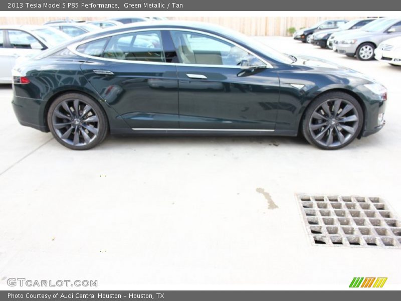  2013 Model S P85 Performance Green Metallic