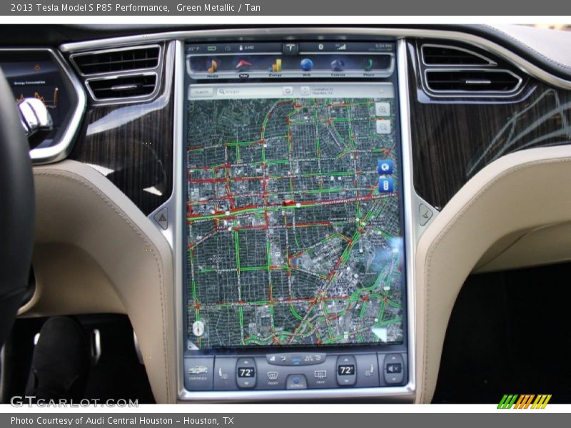 Navigation of 2013 Model S P85 Performance