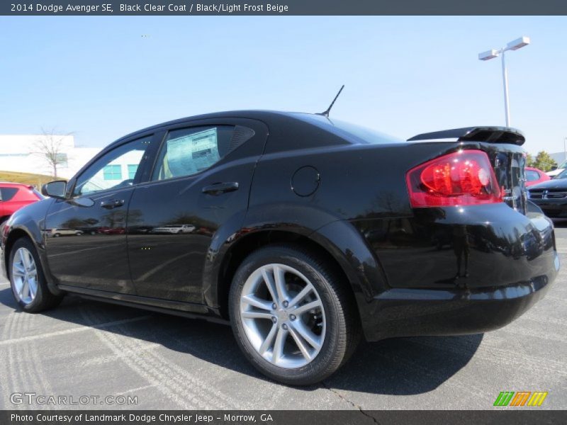Black Clear Coat / Black/Light Frost Beige 2014 Dodge Avenger SE