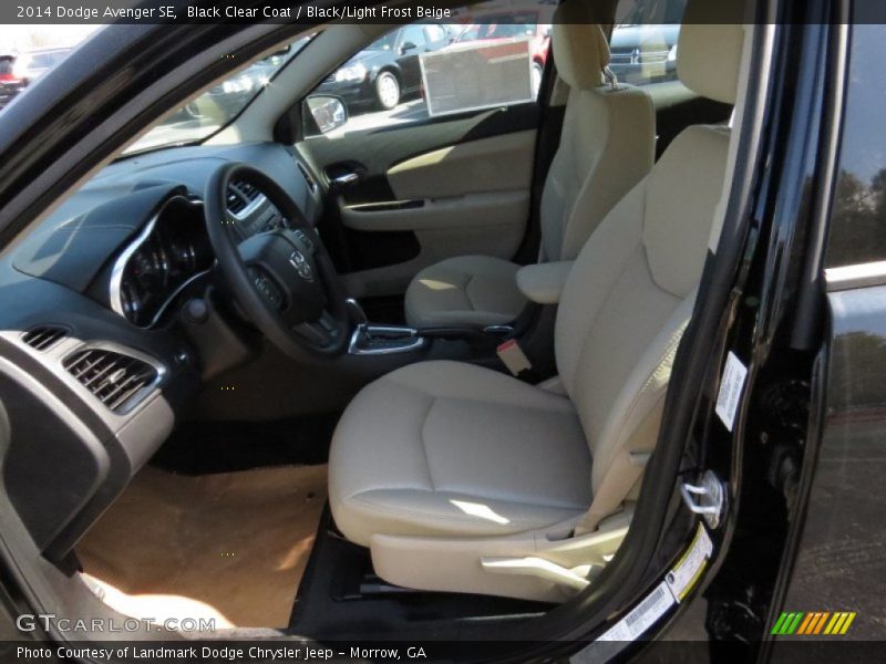 Black Clear Coat / Black/Light Frost Beige 2014 Dodge Avenger SE