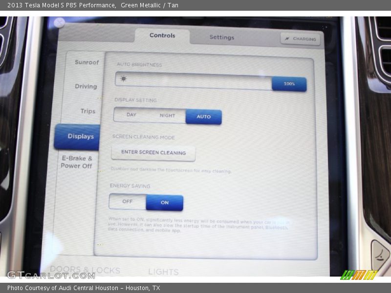 Controls of 2013 Model S P85 Performance