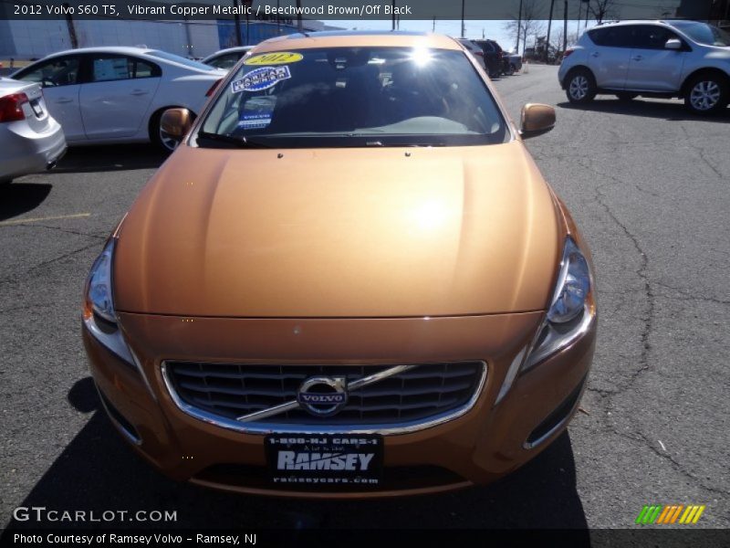 Vibrant Copper Metallic / Beechwood Brown/Off Black 2012 Volvo S60 T5