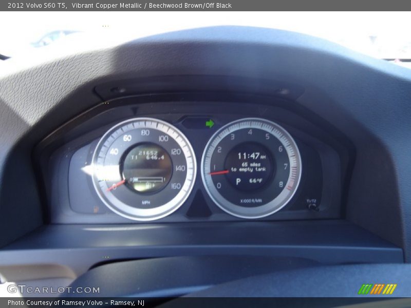 Vibrant Copper Metallic / Beechwood Brown/Off Black 2012 Volvo S60 T5