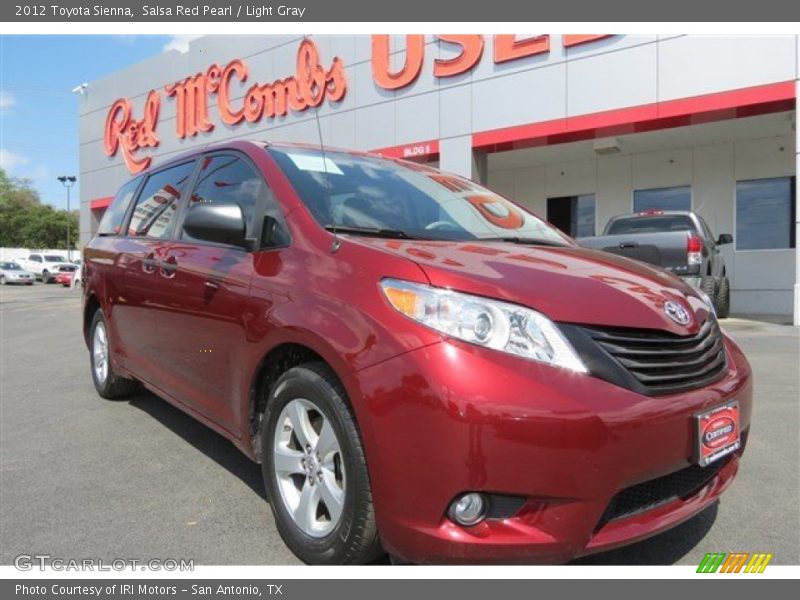 Salsa Red Pearl / Light Gray 2012 Toyota Sienna