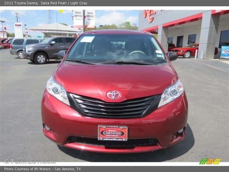 Salsa Red Pearl / Light Gray 2012 Toyota Sienna