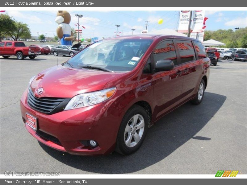 Salsa Red Pearl / Light Gray 2012 Toyota Sienna
