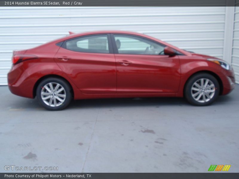 Red / Gray 2014 Hyundai Elantra SE Sedan