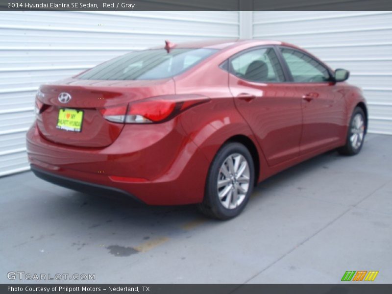 Red / Gray 2014 Hyundai Elantra SE Sedan