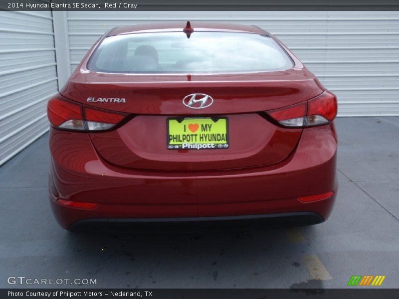 Red / Gray 2014 Hyundai Elantra SE Sedan