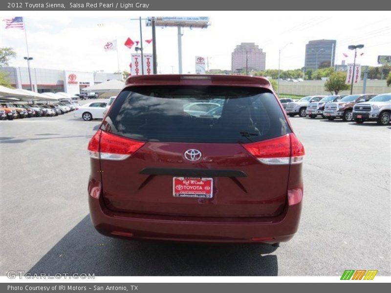 Salsa Red Pearl / Light Gray 2012 Toyota Sienna