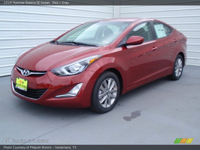 Red / Gray 2014 Hyundai Elantra SE Sedan