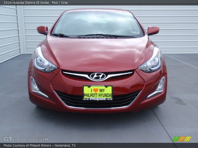 Red / Gray 2014 Hyundai Elantra SE Sedan