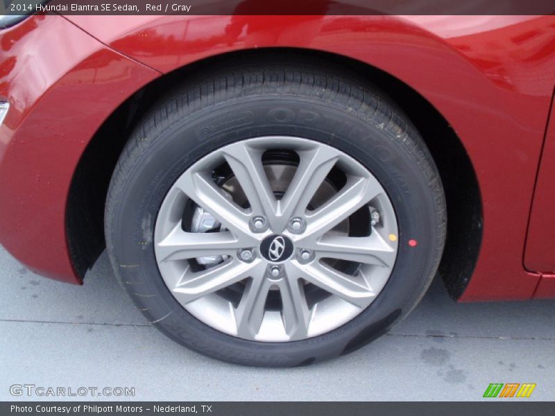 Red / Gray 2014 Hyundai Elantra SE Sedan