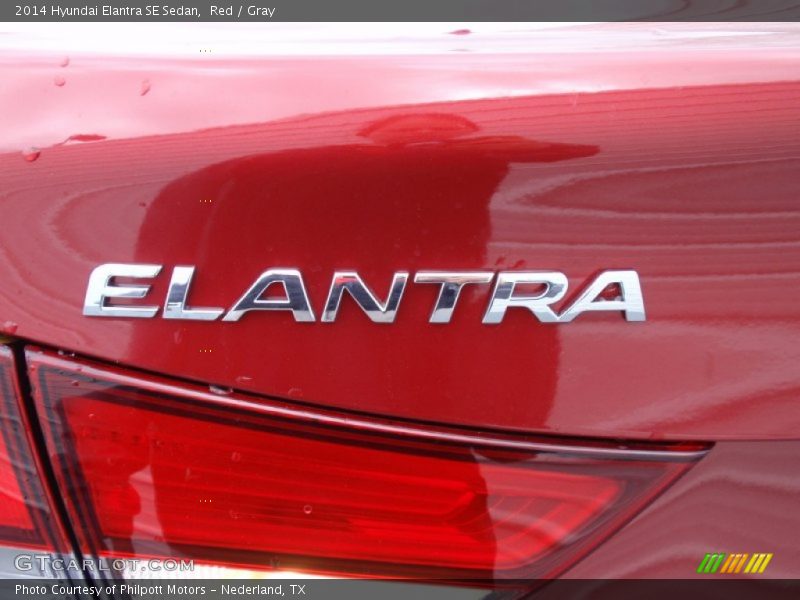 Red / Gray 2014 Hyundai Elantra SE Sedan