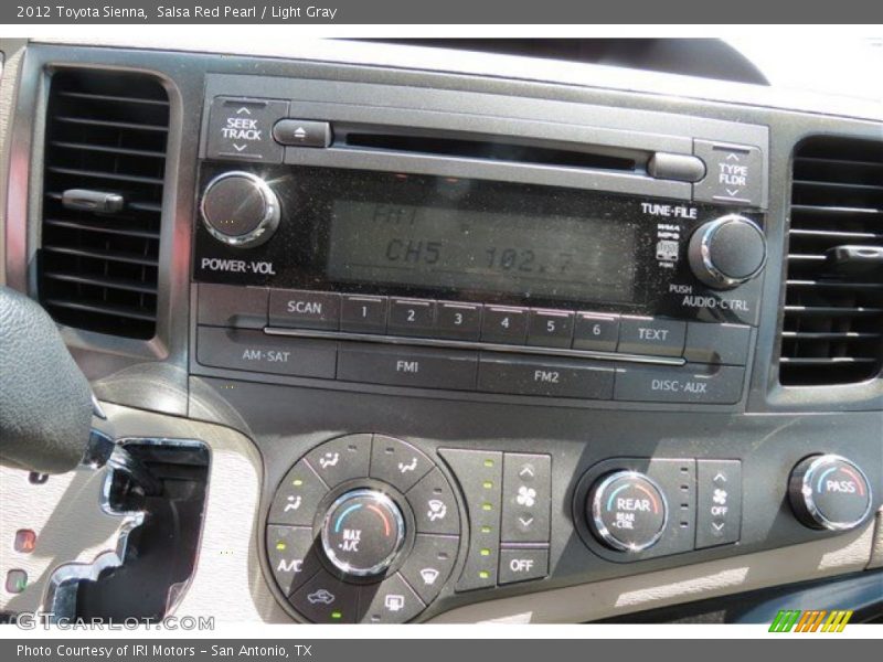 Salsa Red Pearl / Light Gray 2012 Toyota Sienna