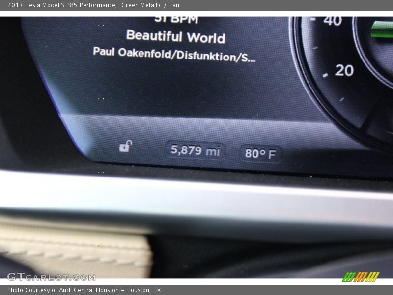 Green Metallic / Tan 2013 Tesla Model S P85 Performance