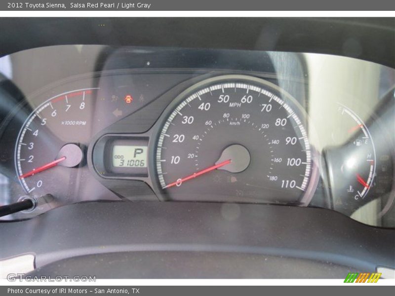 Salsa Red Pearl / Light Gray 2012 Toyota Sienna