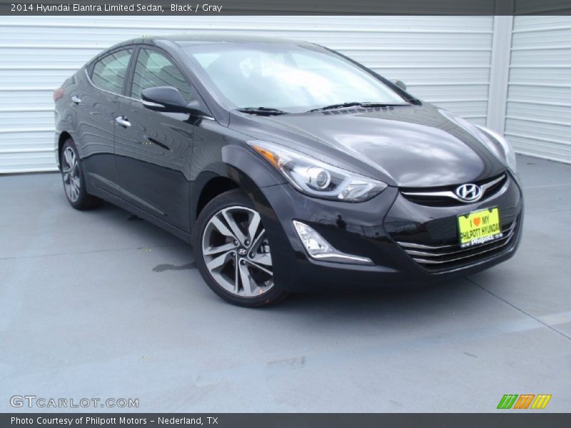 Black / Gray 2014 Hyundai Elantra Limited Sedan